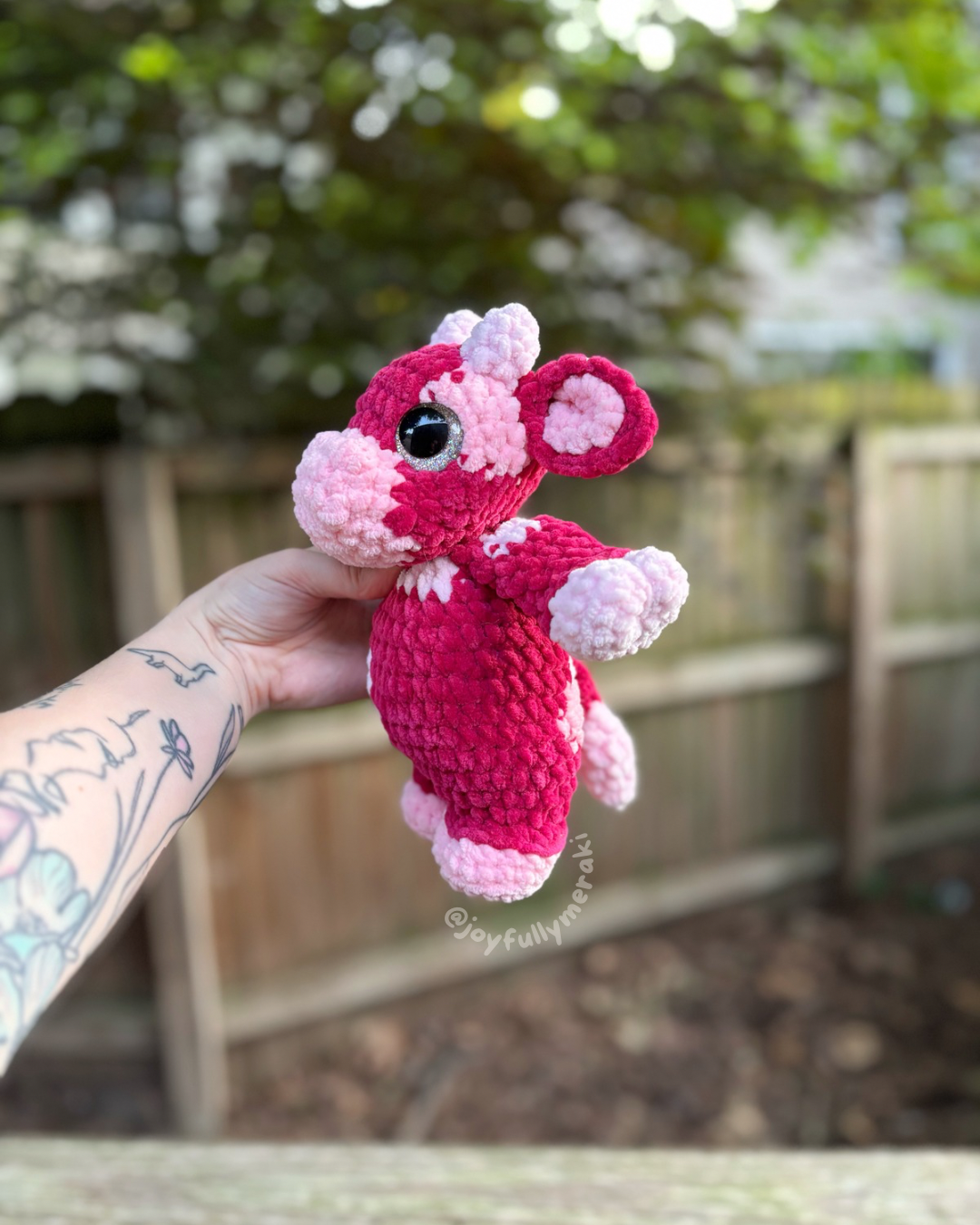 Dark pink cow