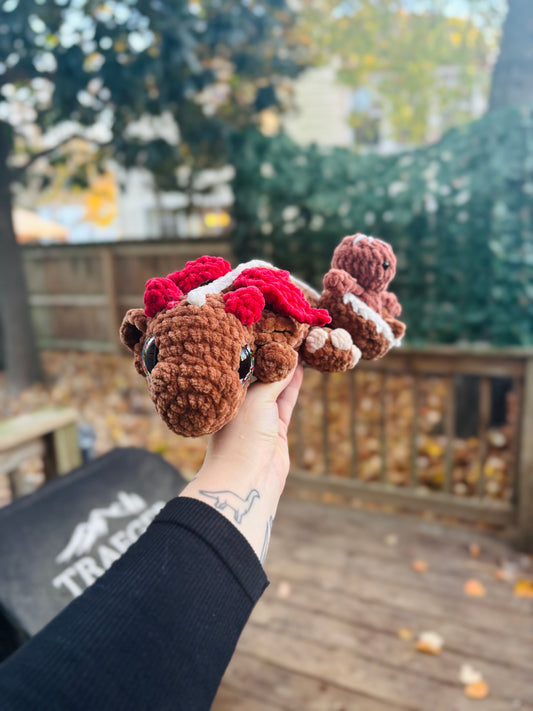 Gingerbread & Dragon Plushie READY TO SHIP
