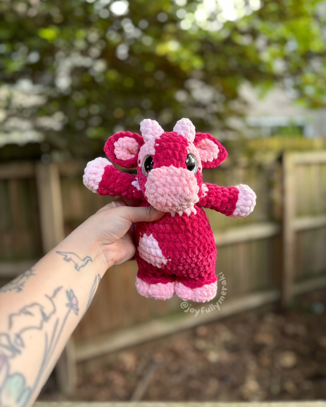 Dark pink cow