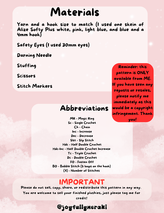 Fairy Fox PDF Pattern