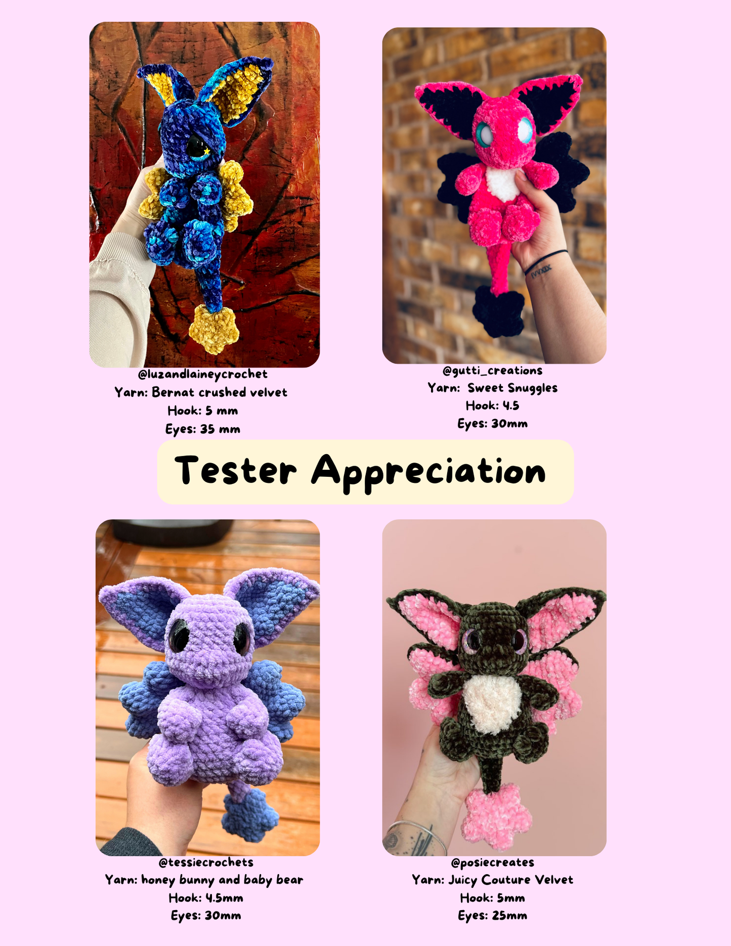 Asterie the Star Bat PDF Pattern