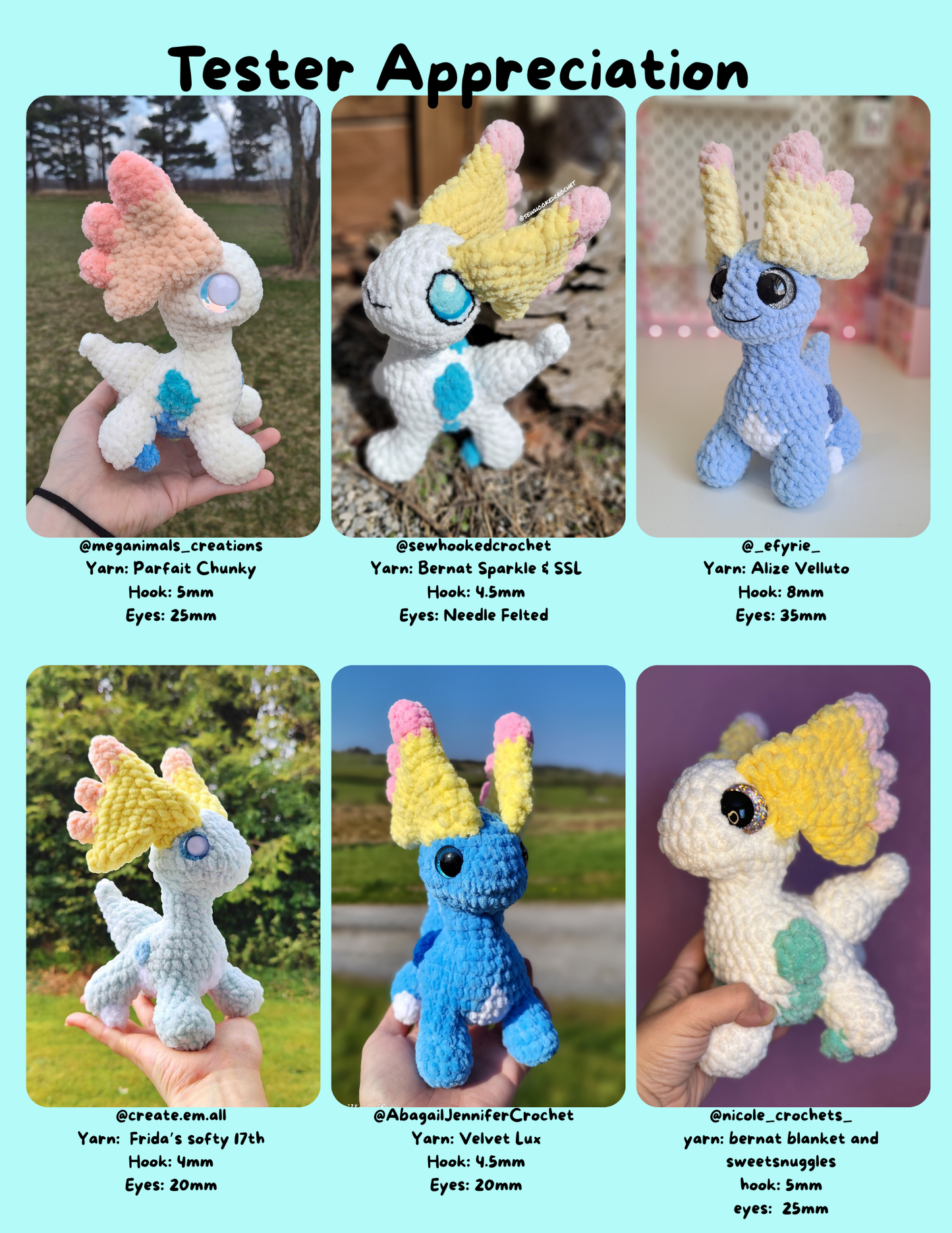 Snow Dino PDF Pattern