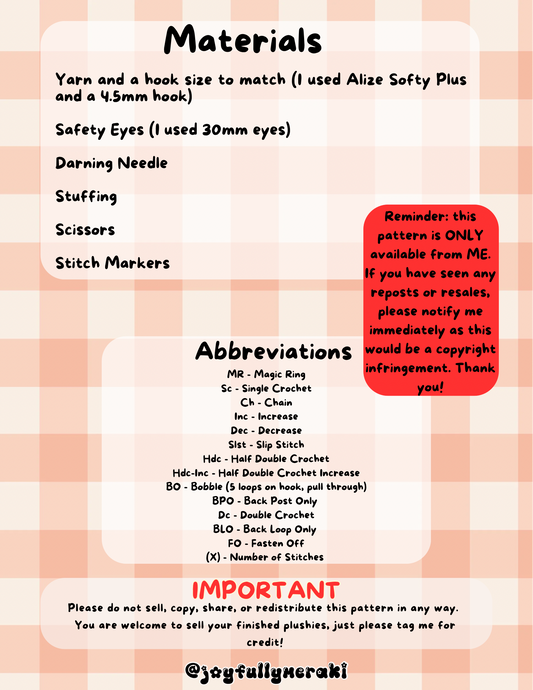 Mushroom Dragon PDF Pattern