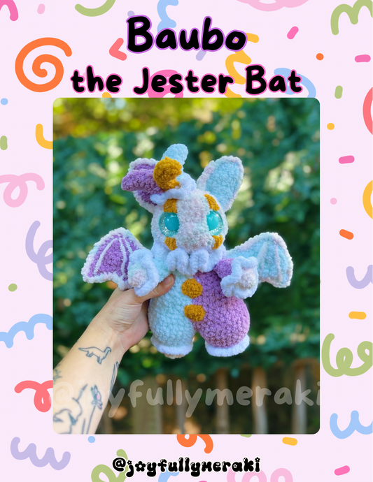 Baubo the Jester Clown Bat PDF Pattern