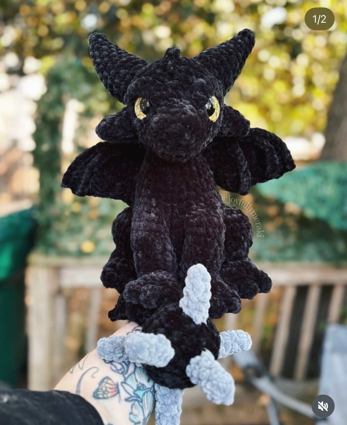 Tairn Dragon Plushie - made to order