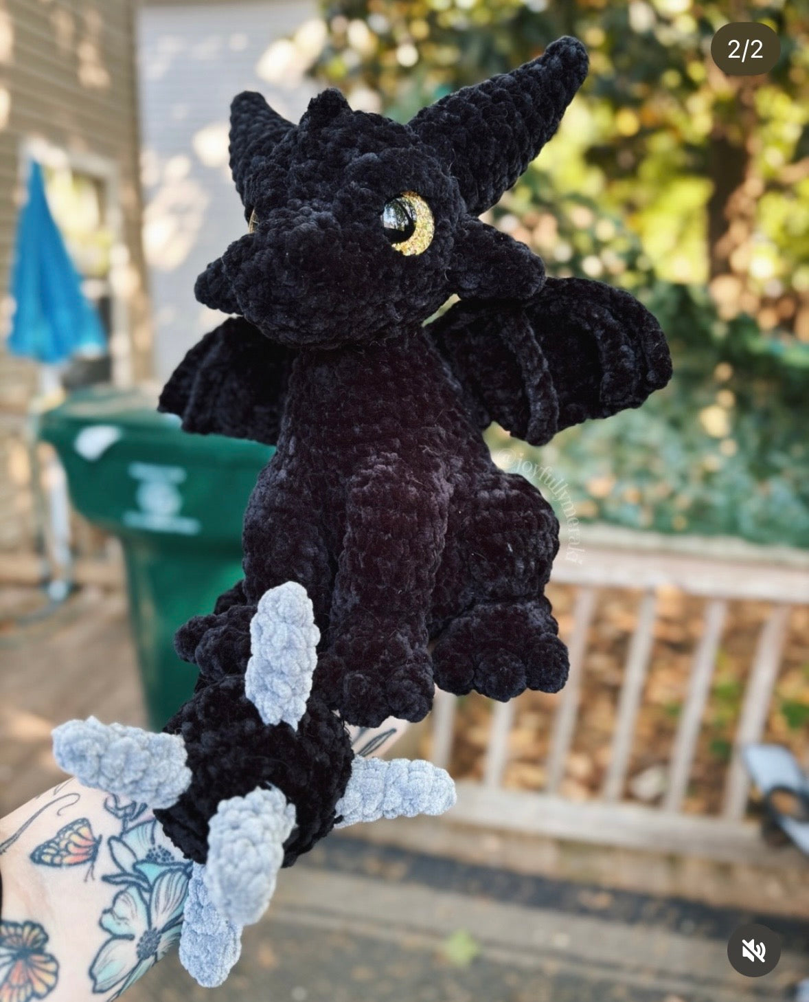 Tairn Dragon Plushie - made to order
