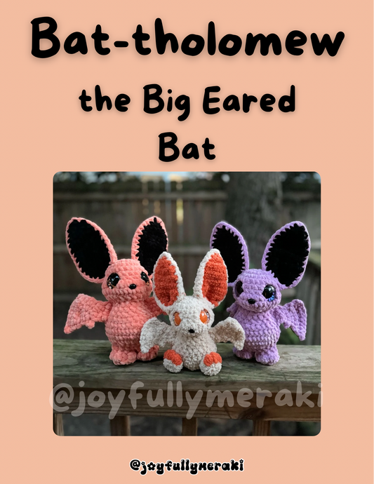 Bat-tholomew the Big Eared Bat PDF Pattern