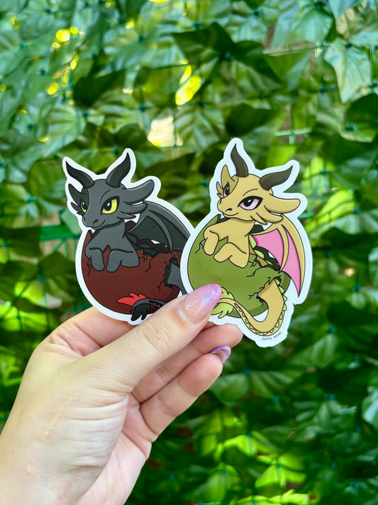Nestling Dragon Sticker