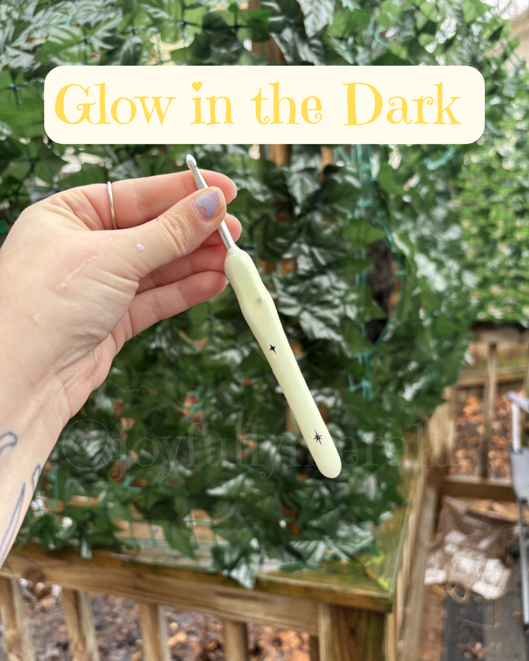 Glow in the Dark Painted Crochet Hook