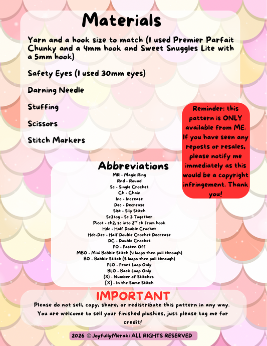 Seraphina the Dragon PDF Pattern