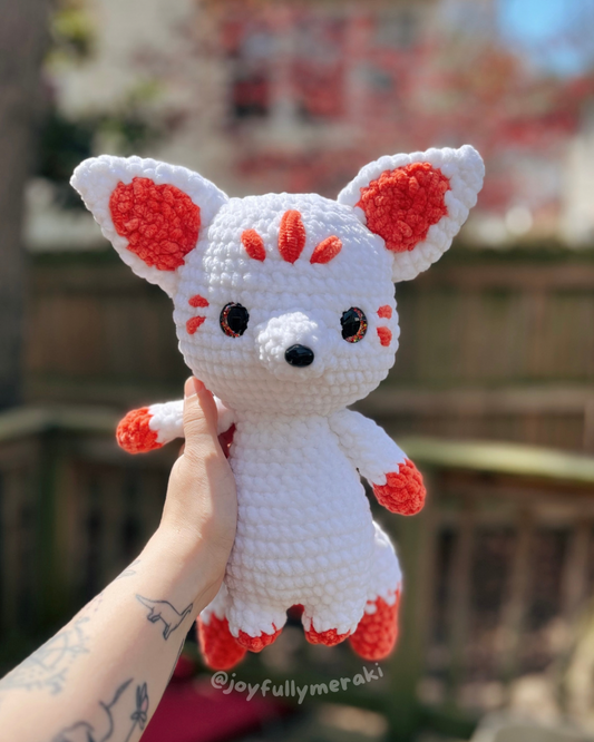 Crocheted Kitsune Plush