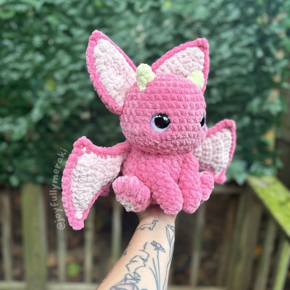 Big Pink Bat Plushie READY TO SHIP