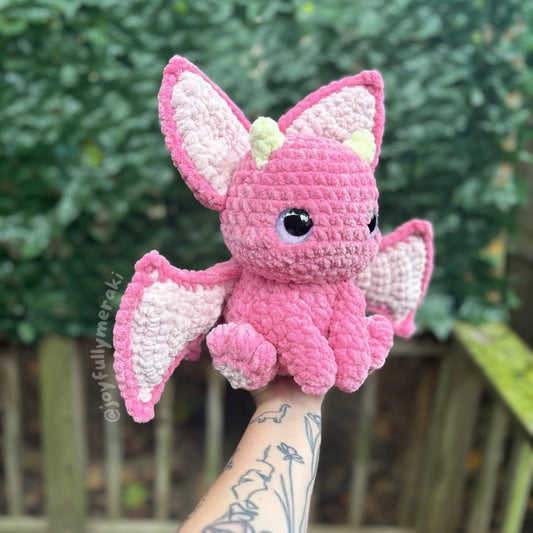 Big Pink Bat Plushie READY TO SHIP