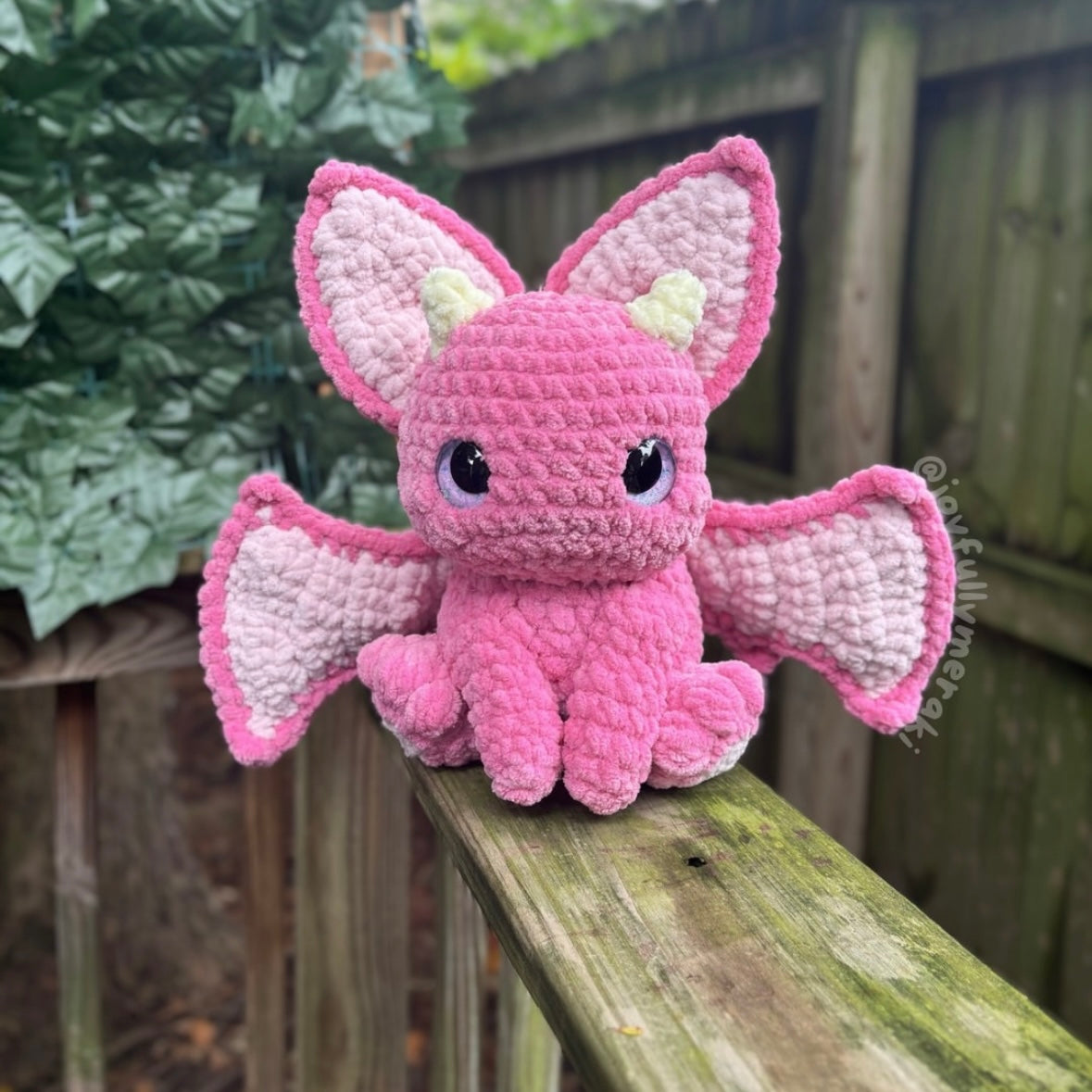 Big Pink Bat Plushie READY TO SHIP