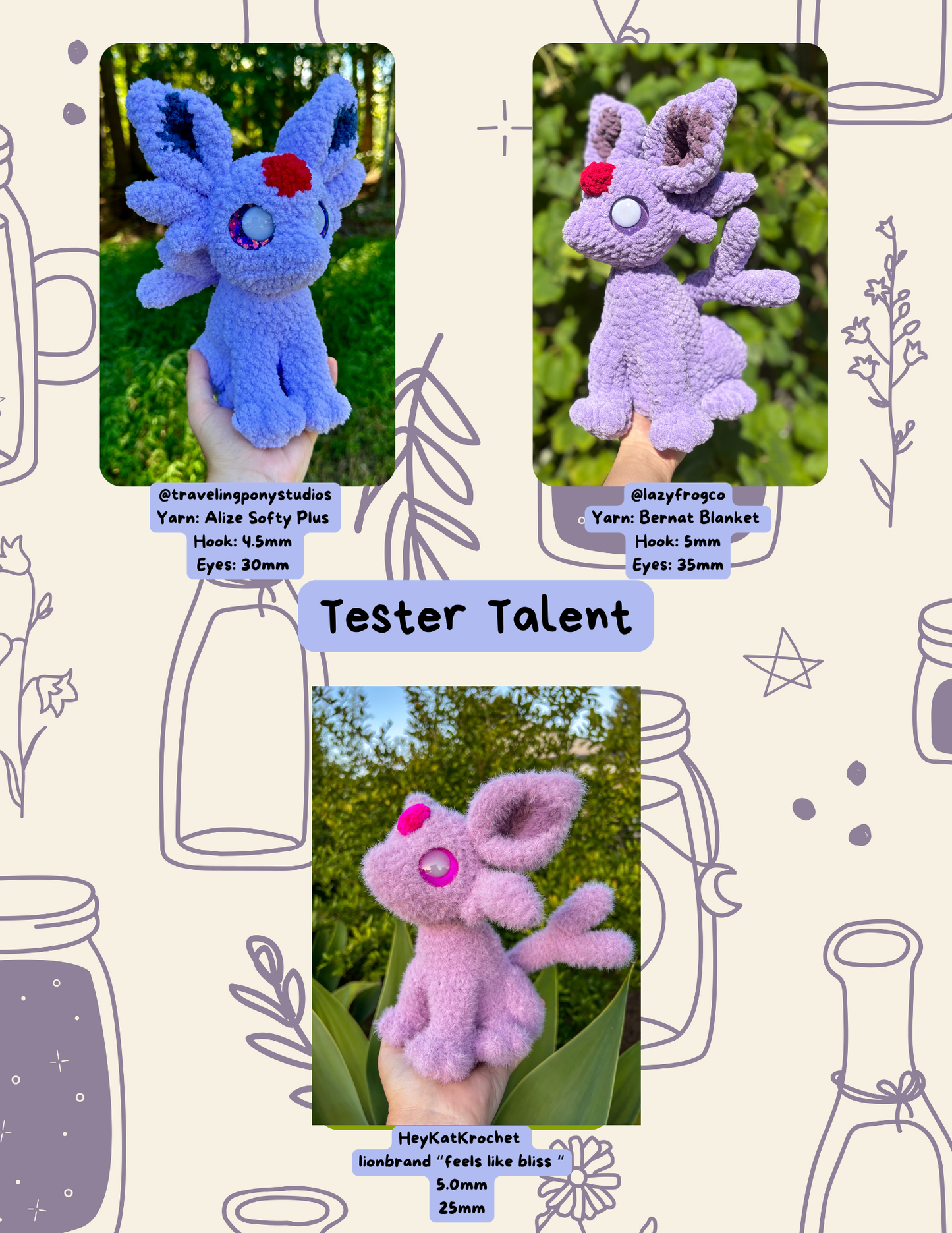 Psychic Fox PDF Pattern