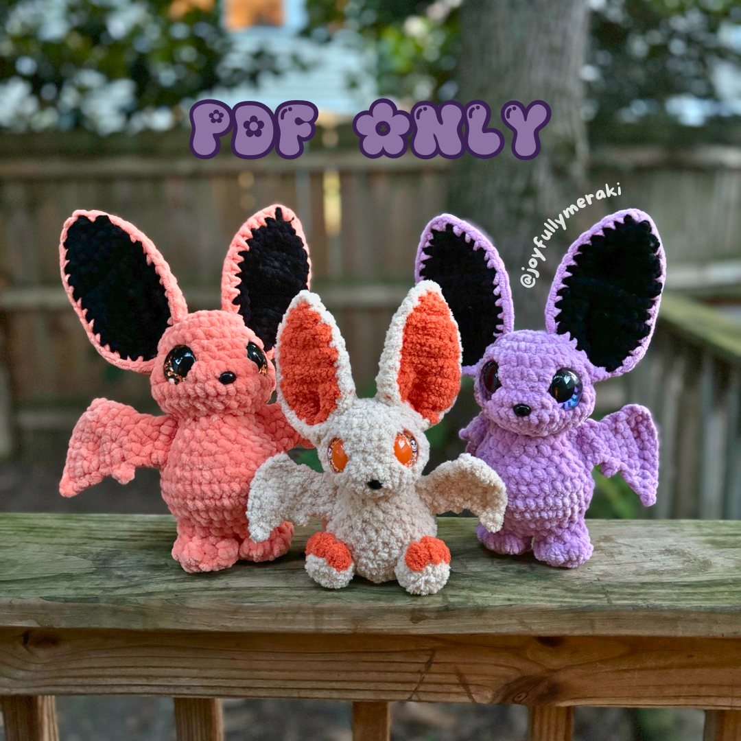 Bat-tholomew the Big Eared Bat PDF Pattern