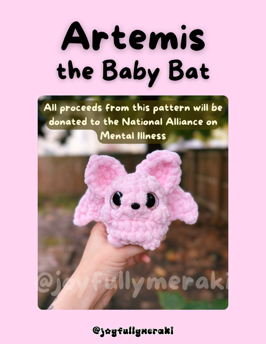 Artemis the Baby Bat PDF Pattern