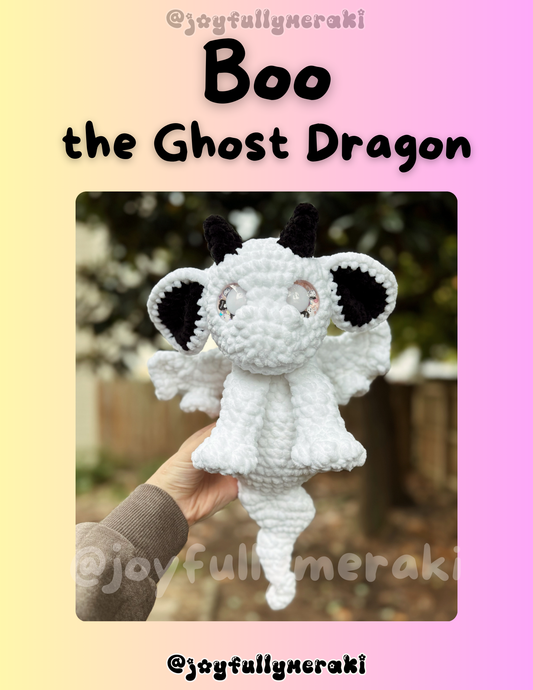 Boo the Ghost Dragon PDF Pattern