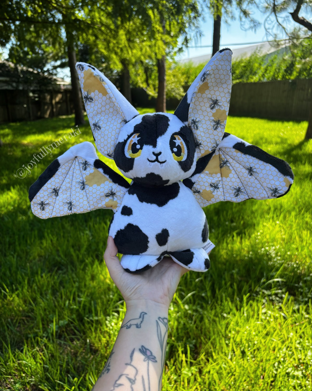 Milk and Honey Bat Plushie (ready to ship) (Copy)