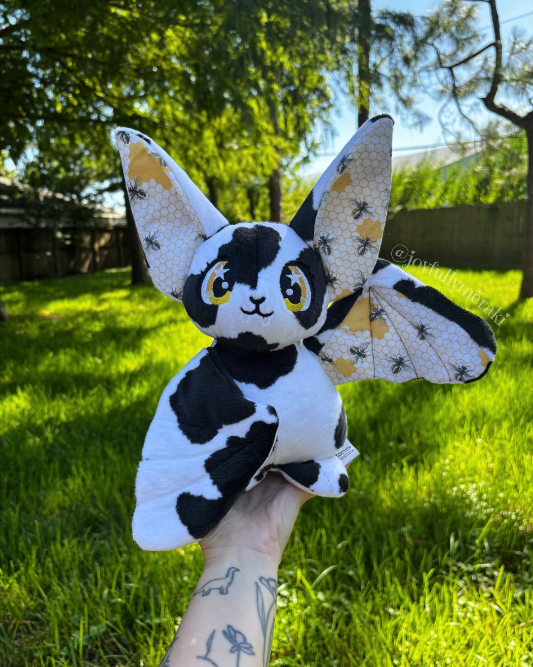 Milk and Honey Bat Plushie (ready to ship) (Copy)