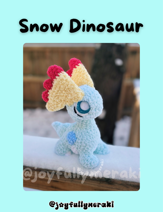 Snow Dino PDF Pattern
