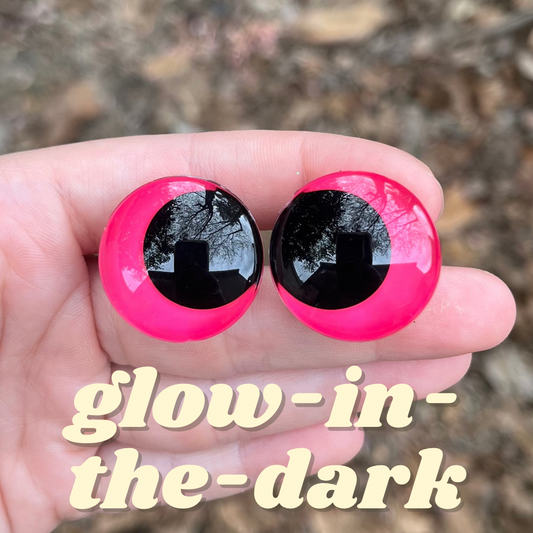 Pink Glow-in-the-Dark Kawaii Safety Eyes