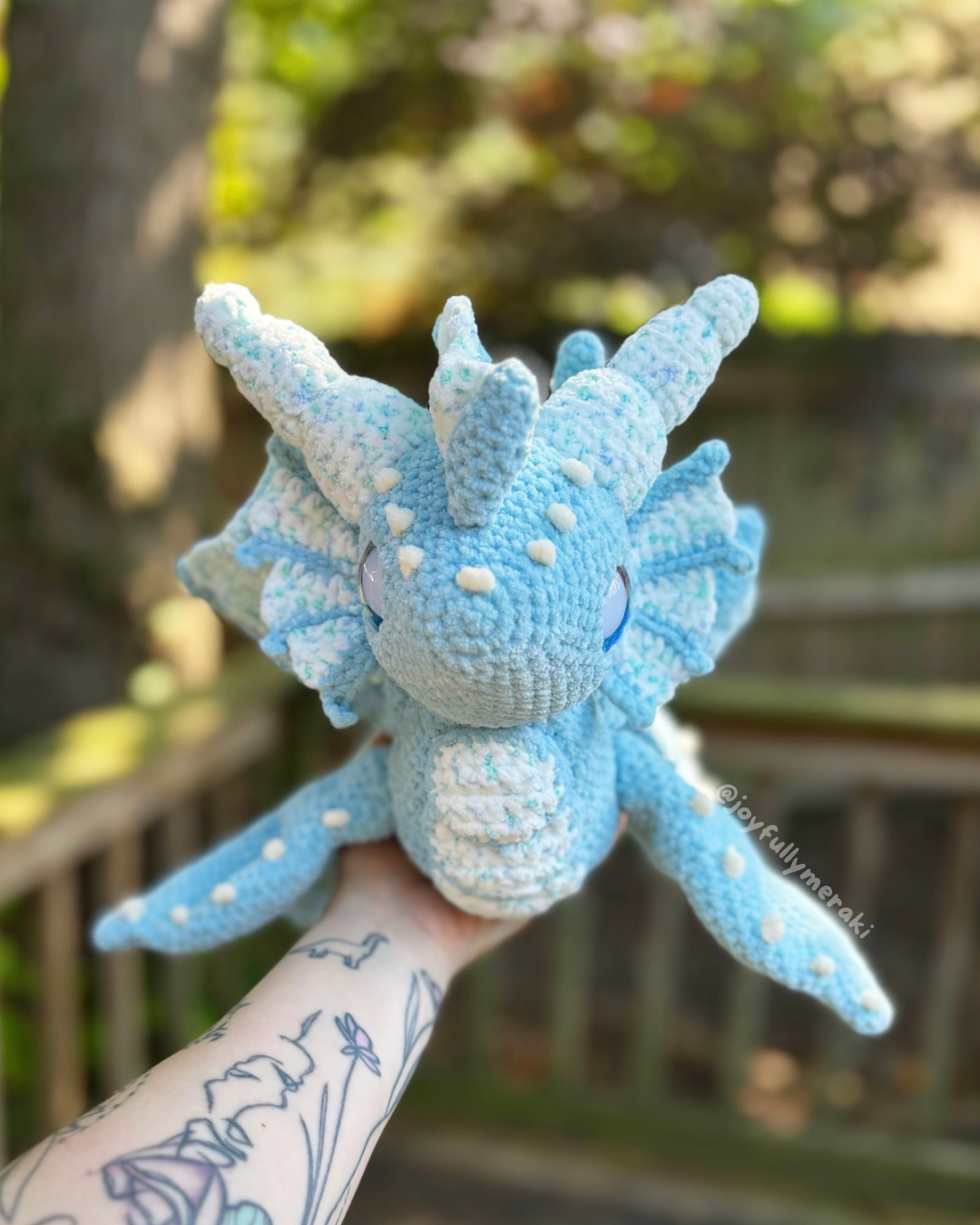 Giant Water Dragon Crocheted Plushie