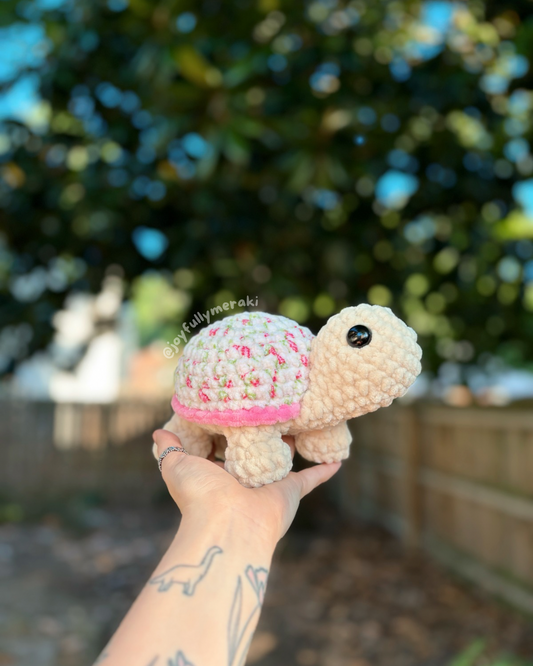 Floral Turtle Crocheted Plushie