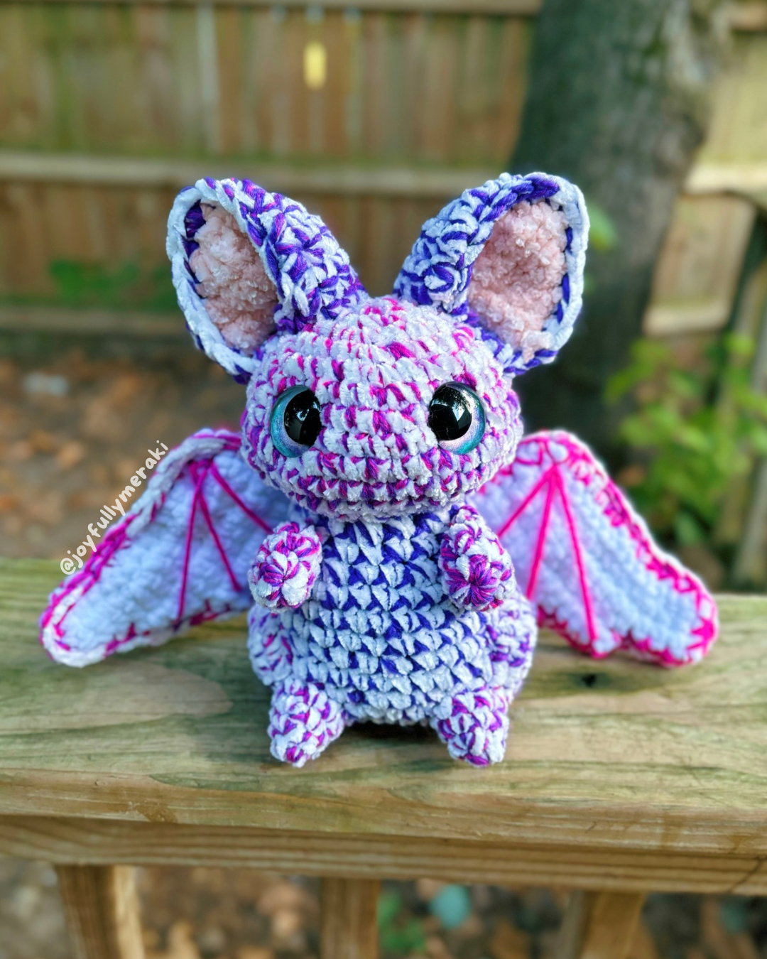Colorful Bat Crocheted Plushie