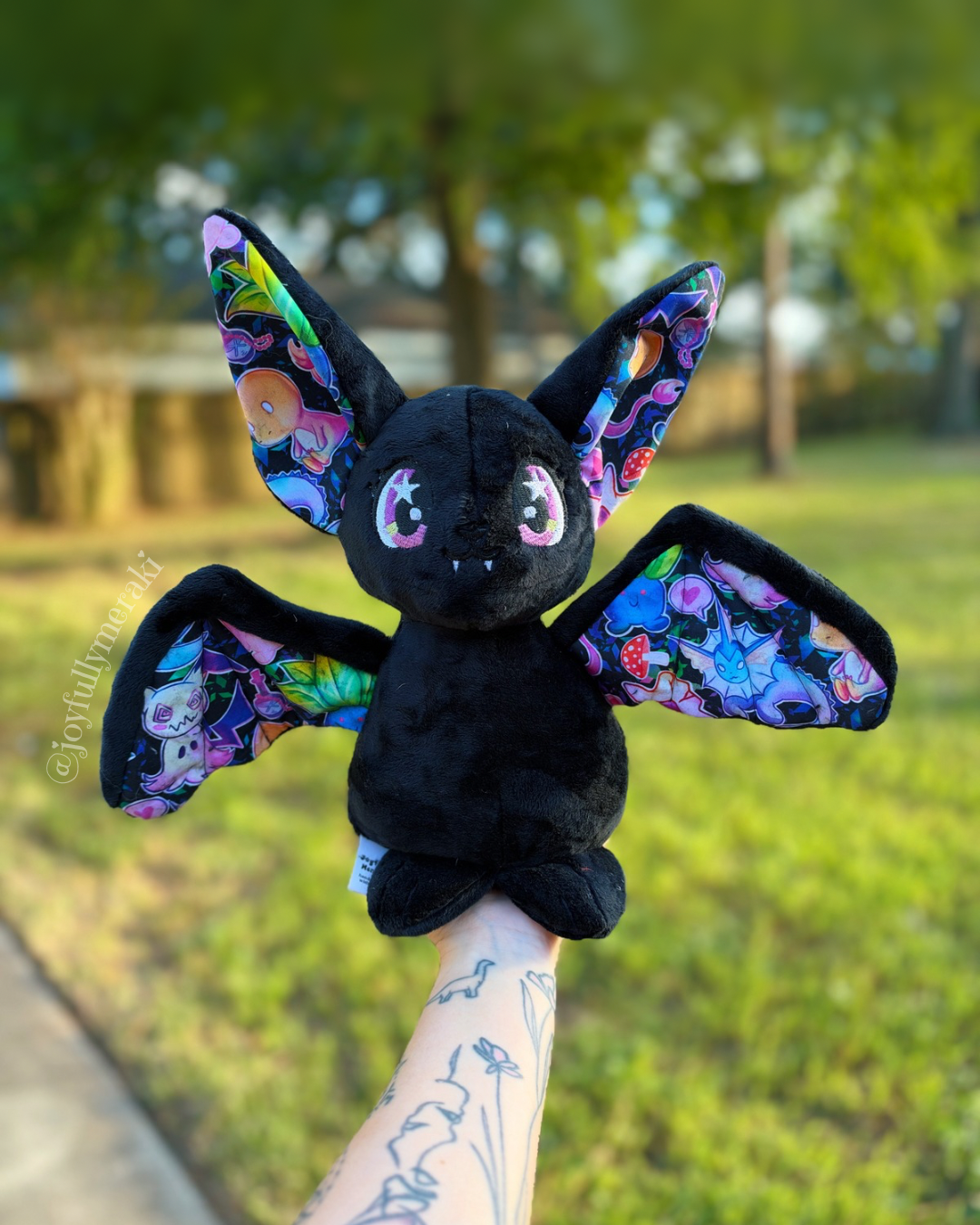 Spooky Monsters Bat Plushie (ready to ship)