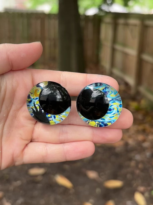 Hand Painted Starry Night Kawaii Safety Eyes