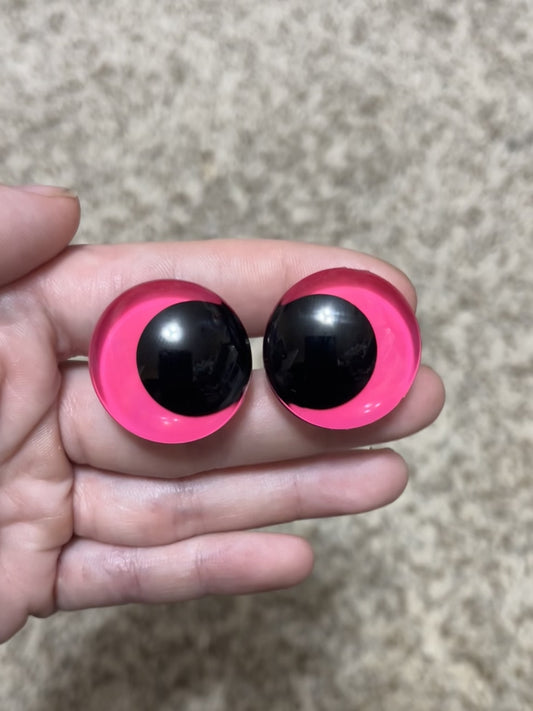 Pink Glow-in-the-Dark Kawaii Safety Eyes