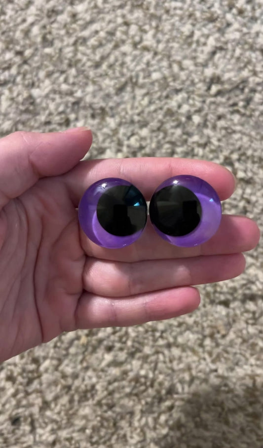 Purple Glow-in-the-Dark Kawaii Safety Eyes