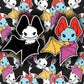 Jack and Sally Bat Stickers