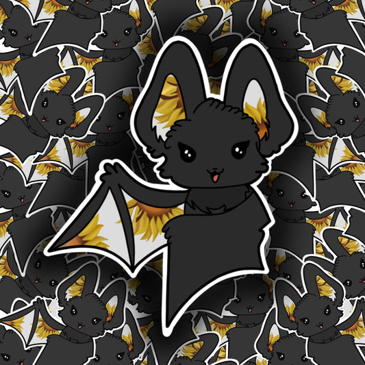Sunflower Bat Sticker